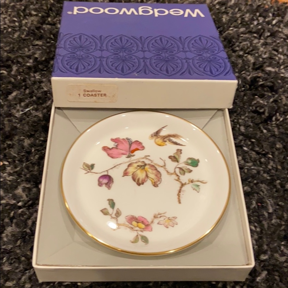 Wedgwood Swallow Coaster/Ring dish .Original Box.